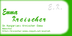 emma kreischer business card